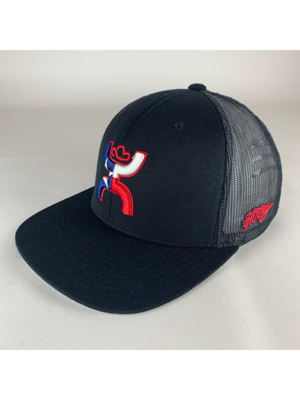 Hooey Mens Black Texas Flag Snapback Trucker Hat